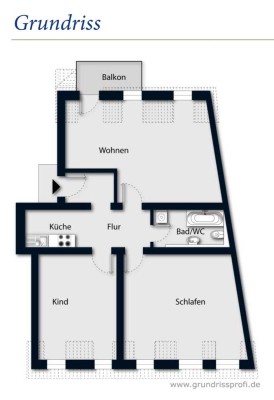 Moderne 3-Zimmer Wohnung mit Balkon im 3. OG in Pieschen-Süd