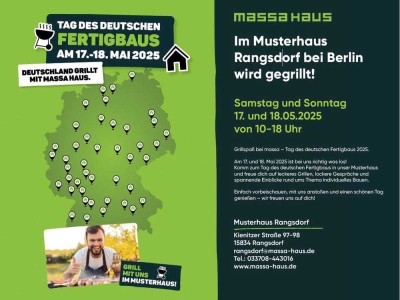massa grillt! - Grillfest & Hausbau-Erlebnis am 17. und 18. Mai 2025 im Musterhaus Rangsdorf