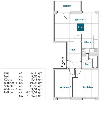 Kompakte, frisch renovierte Wohnung mit guter Anbindung zu Bus, Bahn, Kita, Einkauf! Mietvertrag ab