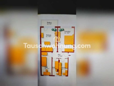 Tauschwohnung: 3 Raum Wohnung mit Balkon