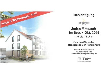 NEUBAU Heitersheim BEZUG Ende 2025 helle 3-Zimmer-Wohnung, Mittwochsbesichtigung im Sep/Oktober