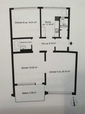 Schöne 3-Zimmer-Wohnung mit Balkon in Konstanz in Seenähe