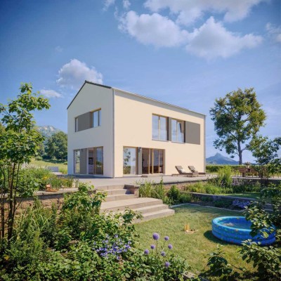 Kettenhaus auf realem Bauplatz: Platz für die Familie, naturnah!