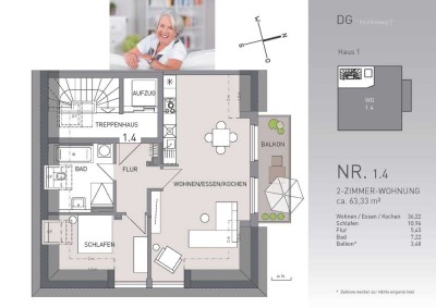 Attraktive 2-Zimmer-Wohnung mit Balkon in zentraler Lage