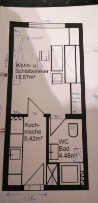 Attraktive und gepflegte 1-Raum-Wohnung in Memmingen