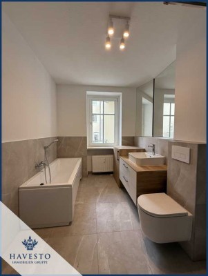Frisch sanierte 96 m²-Wohnung mit zwei Balkonen, luxuriösem Bad & neuer Einbauküche!