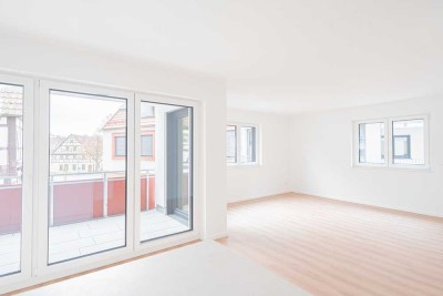 Perfekt für junge Familien und Paare: 3-Zimmerneubauwohnung in zentraler Lagen mit moderner Küche