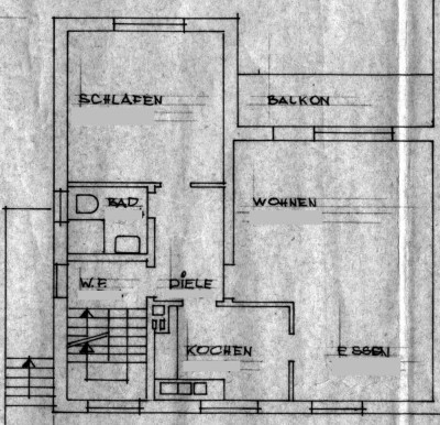 3-Zimmer-Wohnung (EG+Souterrain, Bad barrierefrei) mit Balkon in Scheeßel