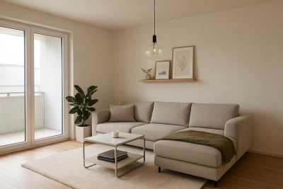 Moderne 2-Zimmer-Wohnung mit großem Südbalkon, TG-Stellplatz & moderner Einbauküche