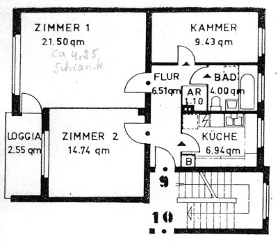 Ruhige 2,5-Zimmer-Wohnung mit Balkon, Einbauküche & Stellplatz in Berlin-Mariendorf