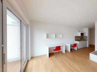Jetzt Umzugsbonus sichern!  Möbliertes 1-Zimmer-Apartment mit Einbauküche und Balkon