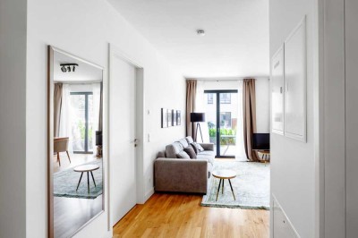 Möblierte 2 Zimmer Luxus Erdgeschosswohnung mit großer Terrasse in Berlin-Wilmersdorf