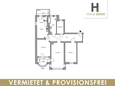 Mehr geht nicht - Loggia und Balkon - Provisionsfrei!!!!