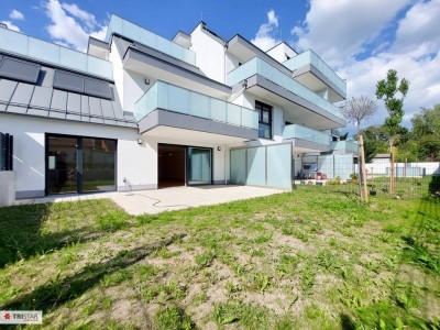Luxuriöse Gartenwohnung in 1220 Wien: 135m², Erstbezug, 4 Zimmer, 2 Terrassen!