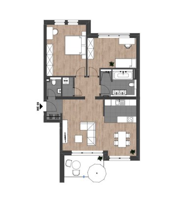 Moderne, helle 3-Zi-Wohnung in Citylage mit großem, sonnigem Balkon und hochwertiger EBK
