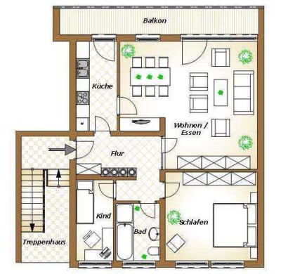 Großzügige drei Zimmer Erdgeschosswohnung mitten in Bad Salzuflen
