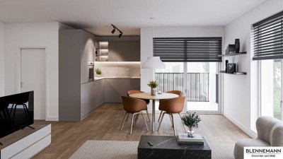 WOHNEN IM ANTONIUS-QUARTIER: 2 Zi.-WHG mit Balkon und EEK: A