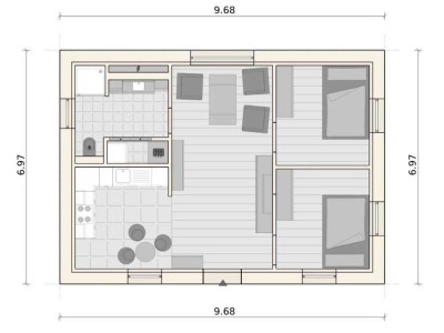 Geschmackvolle, modernisierte 2-Raum-Wohnung mit Einbauküche in Ravensburg