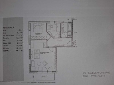 Gepflegte 3-Zimmer-Wohnung mit Balkon in Nittenau am Stadtrand