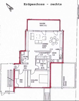 Modernisierte 3-Zimmerwohnung (Erdgeschoss) mit großem Balkon in Mannheim-Niederfeld
