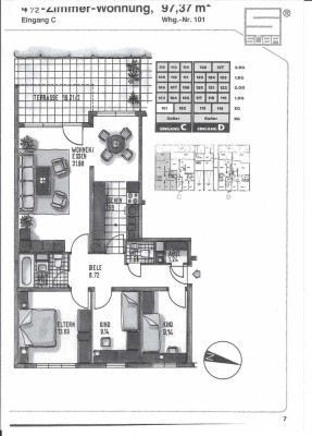 Sonnige 4-Zimmer-Erdgeschosswohnung mit Terrasse und Gartenanteil in Schwetzingen in Schloßparknähe.