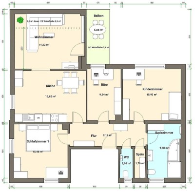 4-Zimmer-Wohnung in zentraler ruhiger Lage in Olching