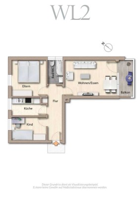 Altersvorsorge rechtzeitig planen! Im Alter keine Miete mehr zahlen! 2,5 ZKB Wohnung!