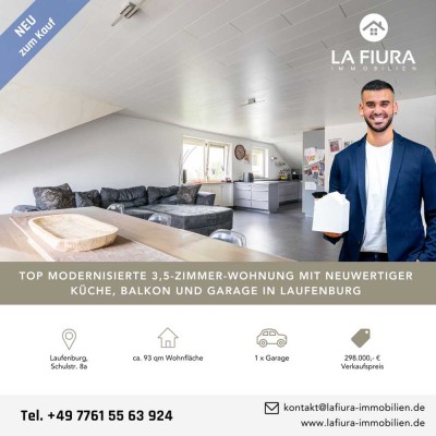 Top modernisierte 3,5-Zimmerwohnung mit Küche, Balkon, Garage | familienfreundliche Lage in Rhina