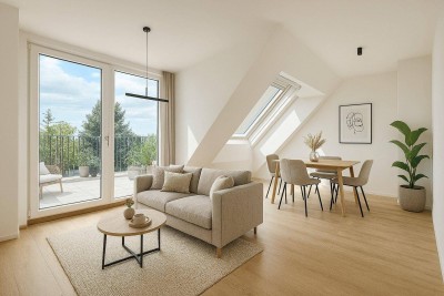 Lichtdurchfluteter Wohntraum mit Balkon &amp; Terrasse – ca. 51 m²