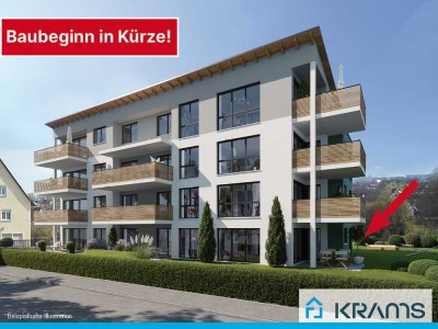 Neubau Familienwohnung mit eigenem, ca.  390 m² großen Garten in Dußlingen!