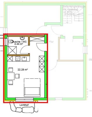 Schicke 1-Zimmer Wohnung für Berufspendler in Rottenburg am Neckar - Ergenzingen