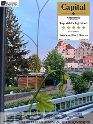 Leopoldineninsel - Schöne bezugsfreie 2 Zimmer Wohnung mit Balkon mit Blick auf das Schloss in ei...