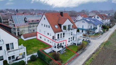 Exklusive EG-Wohnung in Burlafingen mit Garten, Tiefgarage und unverbaubarem Blick ins Naturparadies