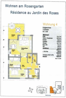 Exklusive, neuwertige 3-Raum-Terrassenwohnung mit gehobener Innenausstattung mit Balkon in Kehl