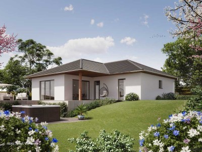 Großzügiger Bungalow mit überdachter Terrasse auf ruhigem Grundstück!