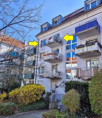 Zentral gelegene Wohnung (WG geeignet) mit Balkon