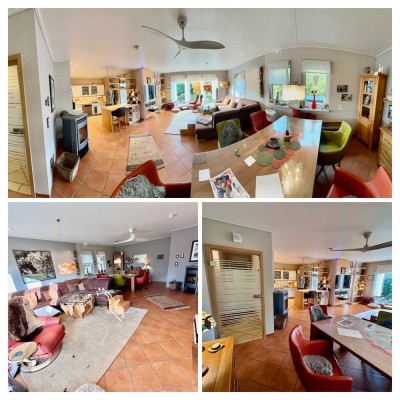 Mod. Bungalow m. hochw. Ausstattung in 97357 Prichsenstadt–Bimbach
Baujahr 2007 | 111 m² Wohnfl. |