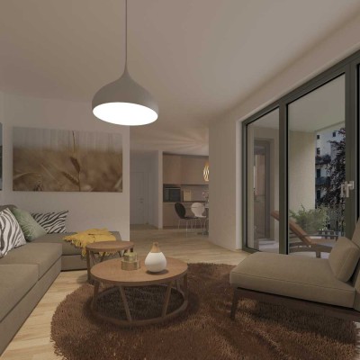 Erstbezug im Neubau - 2 Zimmer / Terrasse / Ankleide / Dusche & Wanne