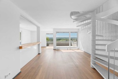 Designer-Maisonette-Wohnung mit traumhaftem Ausblick und
großer Dachterrasse!