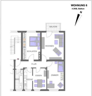 Helle 4-Zimmer-Wohnung mit Balkon in Mannheim-Neuostheim