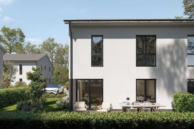 1.550 € Monatsrate! Mit Grundstück, Fußbodenheizung, Luft-Wärmepumpe: Neubau-Stadthaus in Bernau