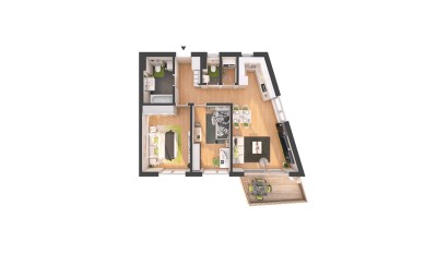 Hochwertige 3-Zimmer Neubau-Wohnung mit Balkon (W05)