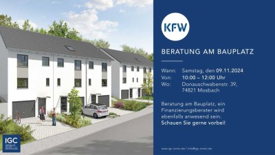 Beratung am Samstag, 09.11 von 10-12 Uhr vor Ort am Grundstück inkl. Finanzierungsberatung