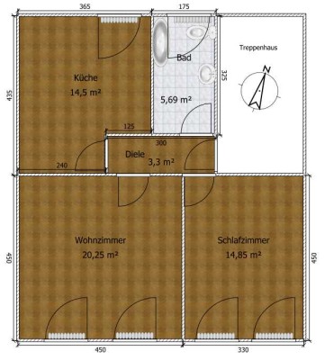 Freundliche 2-Zimmer-Wohnung in Aachen mit zentraler Lage