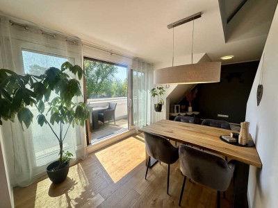 Exklusive Maisonette-Wohnung mit Balkon, Doppelgarage & Blick ins Grüne – hochwertig ausgestattet