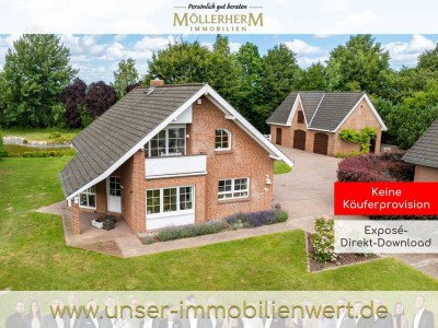 Exklusives Anwesen am Feldrand mit Panoramablick, Teich & Stallgebäude