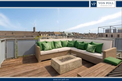 Traumhafte Maisonette-Wohnung mit Dachterrasse am Rhein