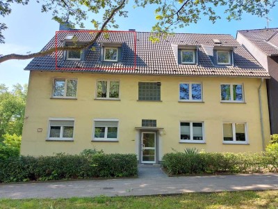 Schöne 3,5-Zimmer-DG-Wohnung zuzüglich 15 m² Nutzfläche mit Blick ins Grüne