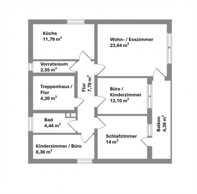 Helles 4-Zimmer-Zuhause mit Weitblick-Balkon & Garage