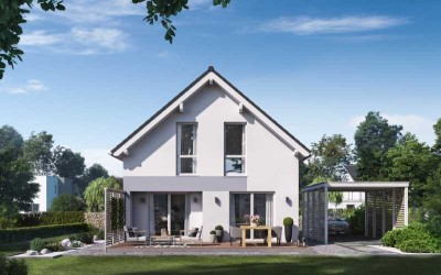 Kompaktes Architektenhaus in Südhanglage mit wunderschönem Fernblick